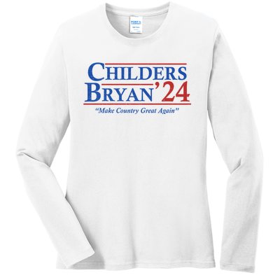 Childers Bryan 2024 Make Country Great Again Ladies Long Sleeve Shirt