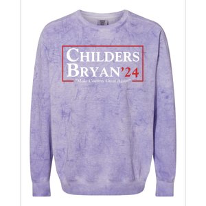 Childers Bryan 2024 Make Country Great Again Colorblast Crewneck Sweatshirt