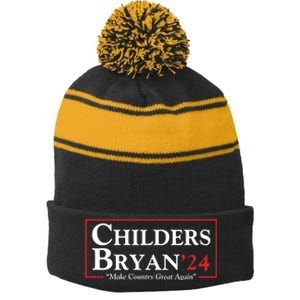 Childers Bryan 2024 Make Country Great Again Stripe Pom Pom Beanie