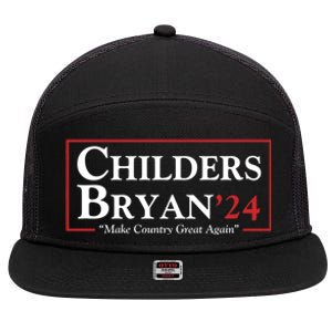 Childers Bryan 2024 Make Country Great Again 7 Panel Mesh Trucker Snapback Hat