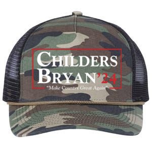 Childers Bryan 2024 Make Country Great Again Retro Rope Trucker Hat Cap