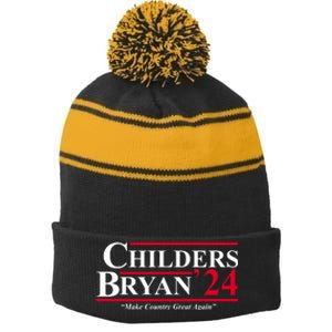 Childers Bryan 2024 Make Country Great Again Stripe Pom Pom Beanie