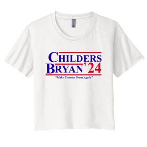 Childers Bryan 2024 Make Country Great Again Women's Crop Top Tee