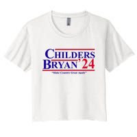 Childers Bryan 2024 Make Country Great Again Women's Crop Top Tee