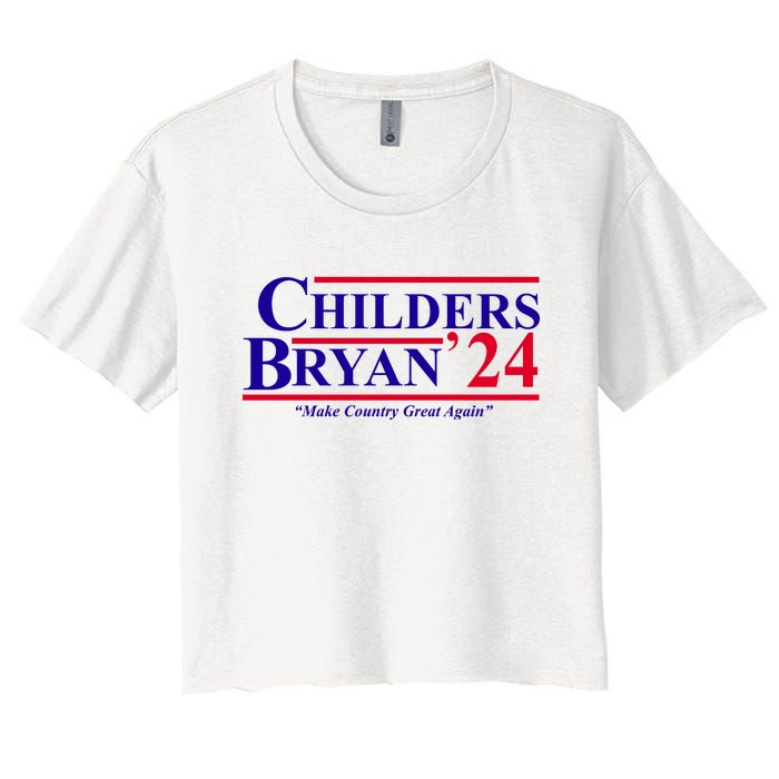 Childers Bryan 2024 Make Country Great Again Women's Crop Top Tee