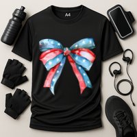 Coquette Bow 4th Of July Independence Day Cooling Performance Crew T-Shirt