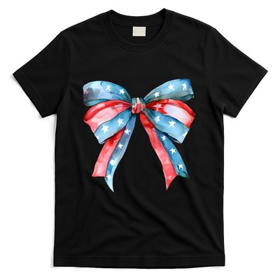 Coquette Bow 4th Of July Independence Day T-Shirt