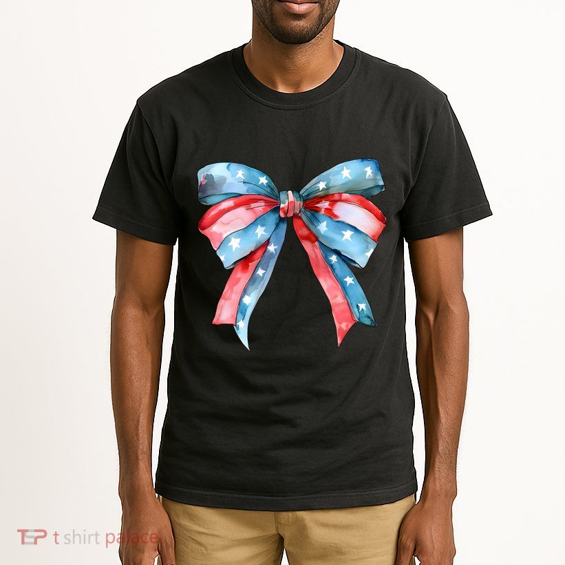 Coquette Bow 4th Of July Independence Day Tall T-Shirt