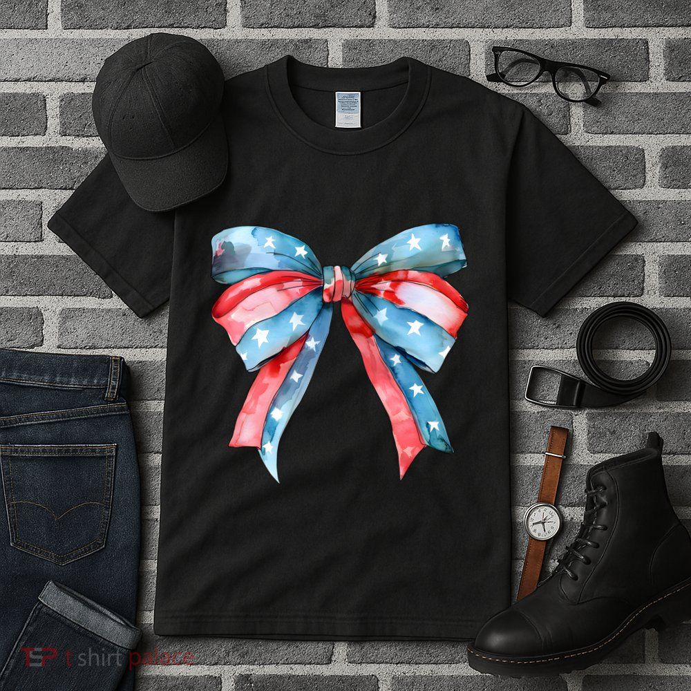 Coquette Bow 4th Of July Independence Day Tall T-Shirt