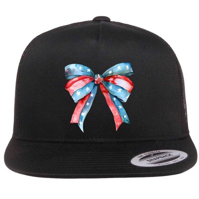 Coquette Bow 4th Of July Independence Day Flatbill Hat