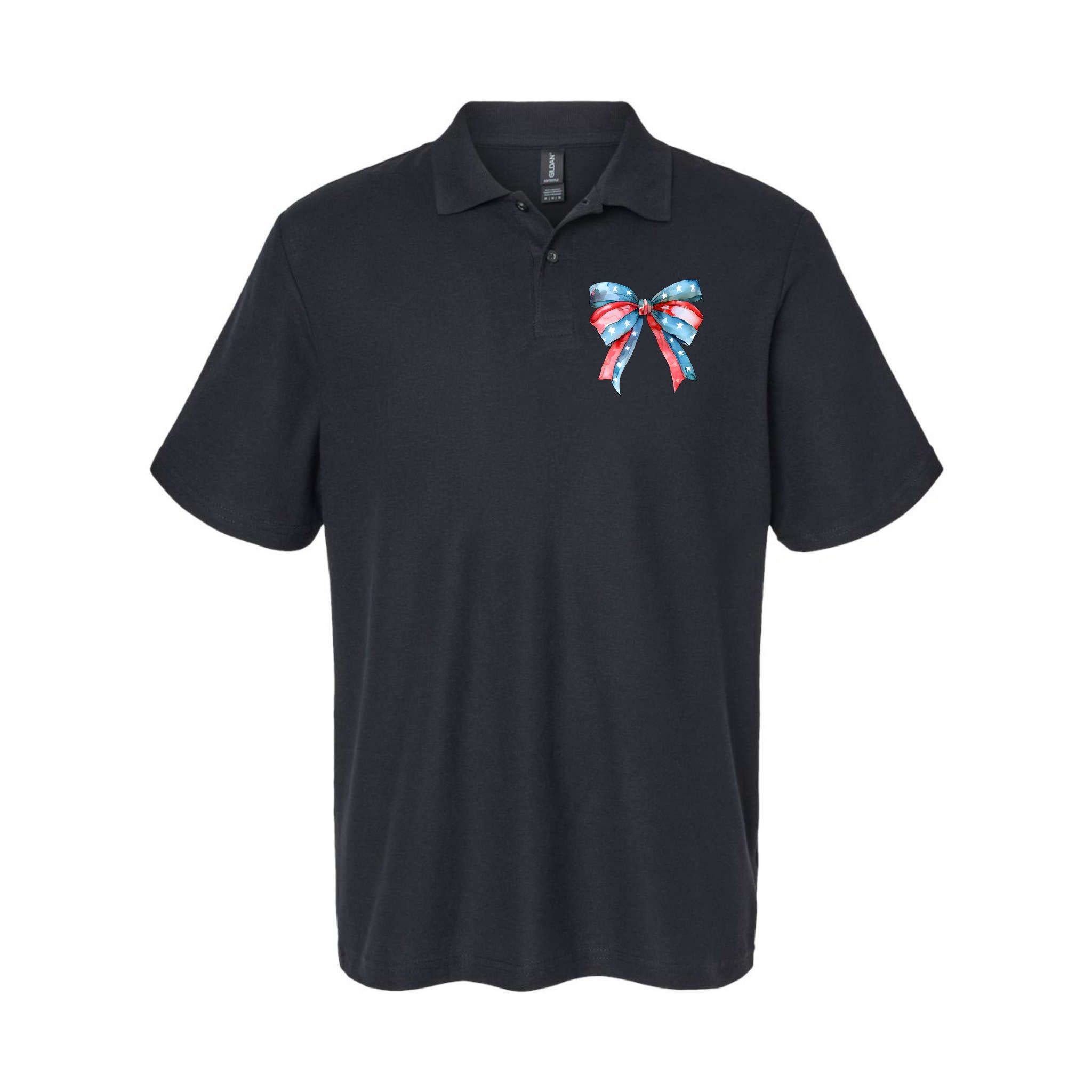 Coquette Bow 4th Of July Independence Day Polo