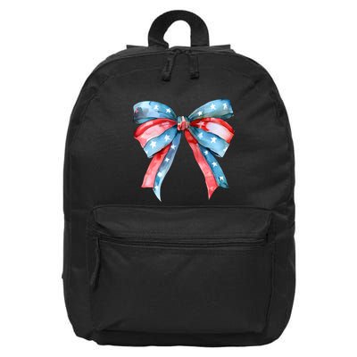 Coquette Bow 4th Of July Independence Day 16 in Basic Backpack