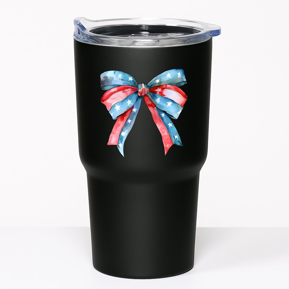 Coquette Bow 4th Of July Independence Day Tumbler