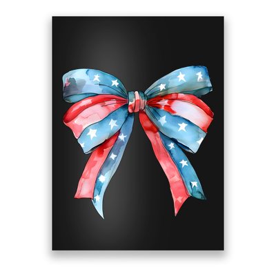 Coquette Bow 4th Of July Independence Day Poster