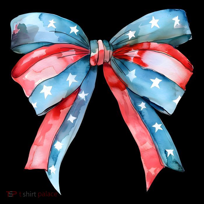 Coquette Bow 4th Of July Independence Day Short Acrylic Beanie