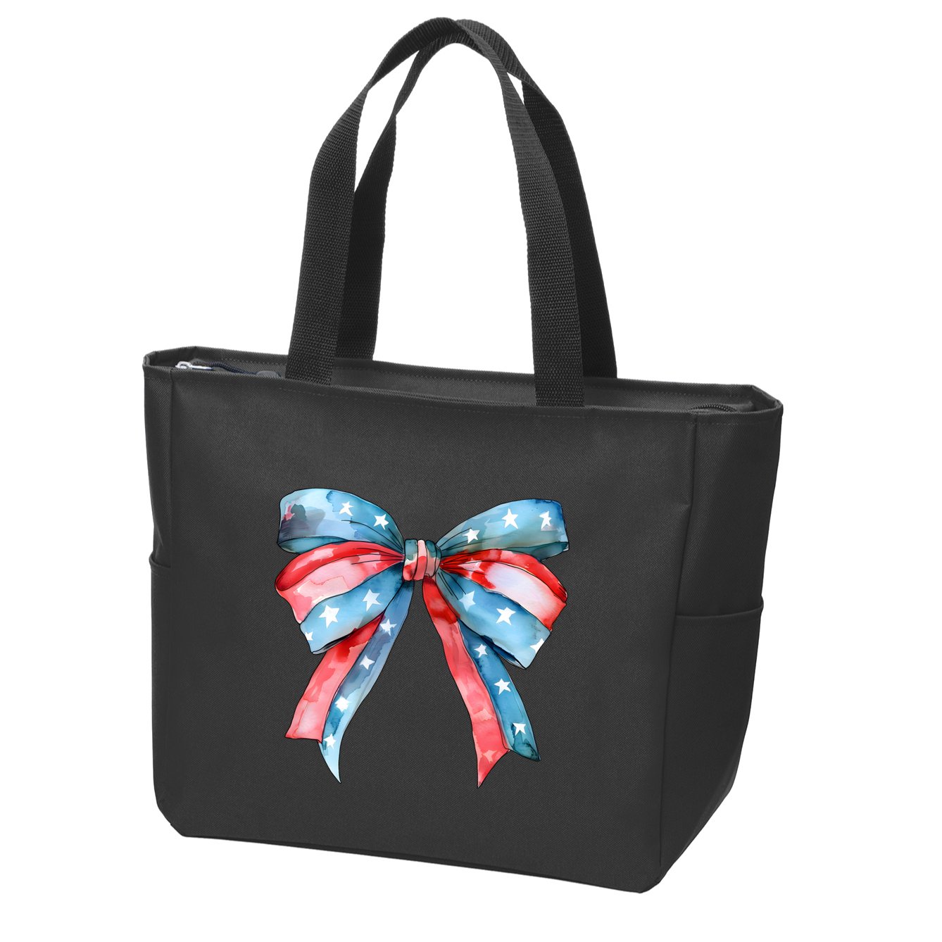 Coquette Bow 4th Of July Independence Day Zip Tote Bag