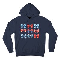 Coquette Bows 4th Of July Patriotic Bows Women Hoodie