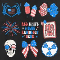 Coquette Bow 4th Of July Radiology Department X-Ray Rad Cool Comfort Performance Bucket Hat