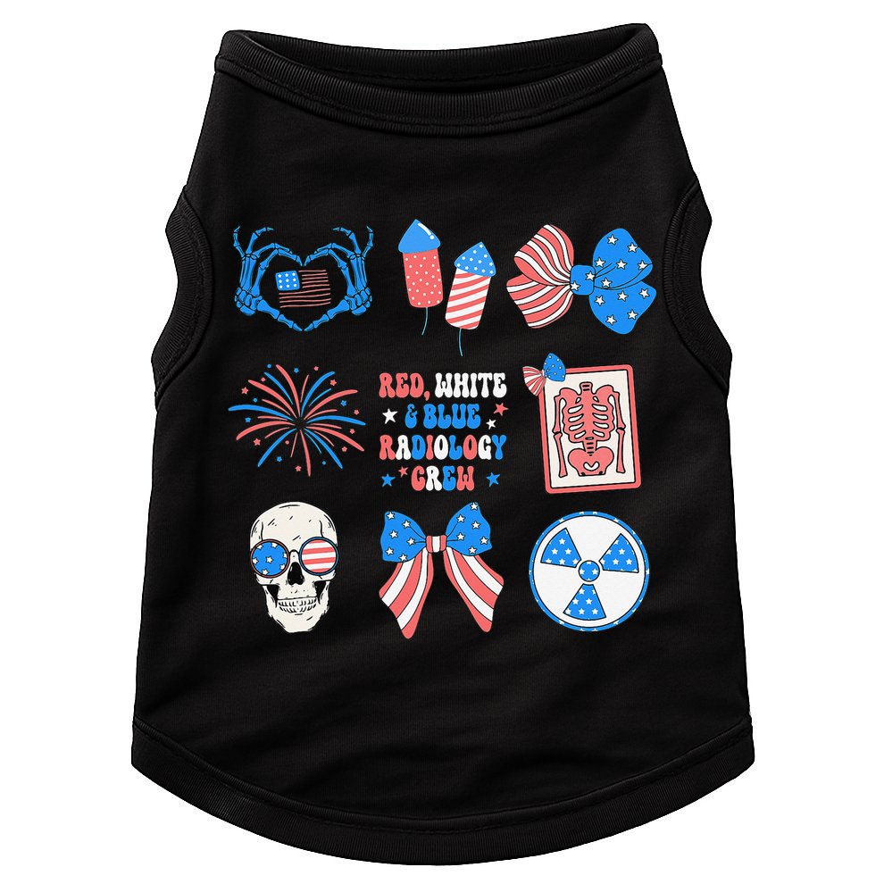 Coquette Bow 4th Of July Radiology Department X-Ray Rad Doggie Tank