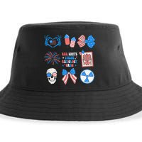 Coquette Bow 4th Of July Radiology Department X-Ray Rad Sustainable Bucket Hat