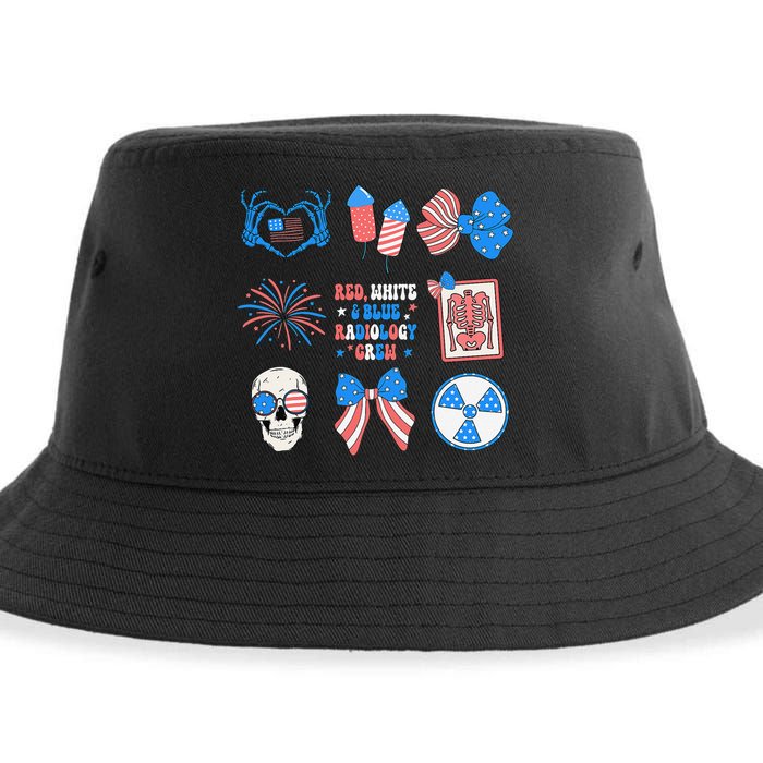 Coquette Bow 4th Of July Radiology Department X-Ray Rad Sustainable Bucket Hat