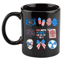 Coquette Bow 4th Of July Radiology Department X-Ray Rad 11oz C Handle Ceramic Mug