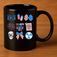 Coquette Bow 4th Of July Radiology Department X-Ray Rad 11oz C Handle Ceramic Mug