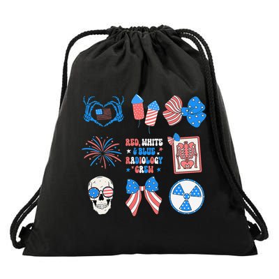Coquette Bow 4th Of July Radiology Department X-Ray Rad Drawstring Bag