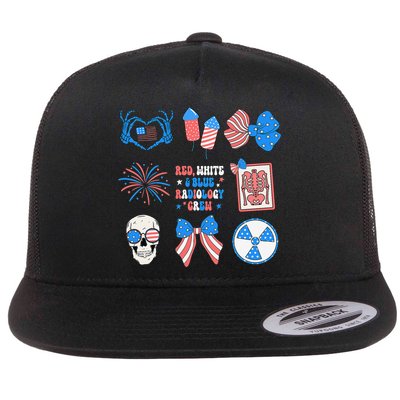 Coquette Bow 4th Of July Radiology Department X-Ray Rad Flat Bill Trucker Hat