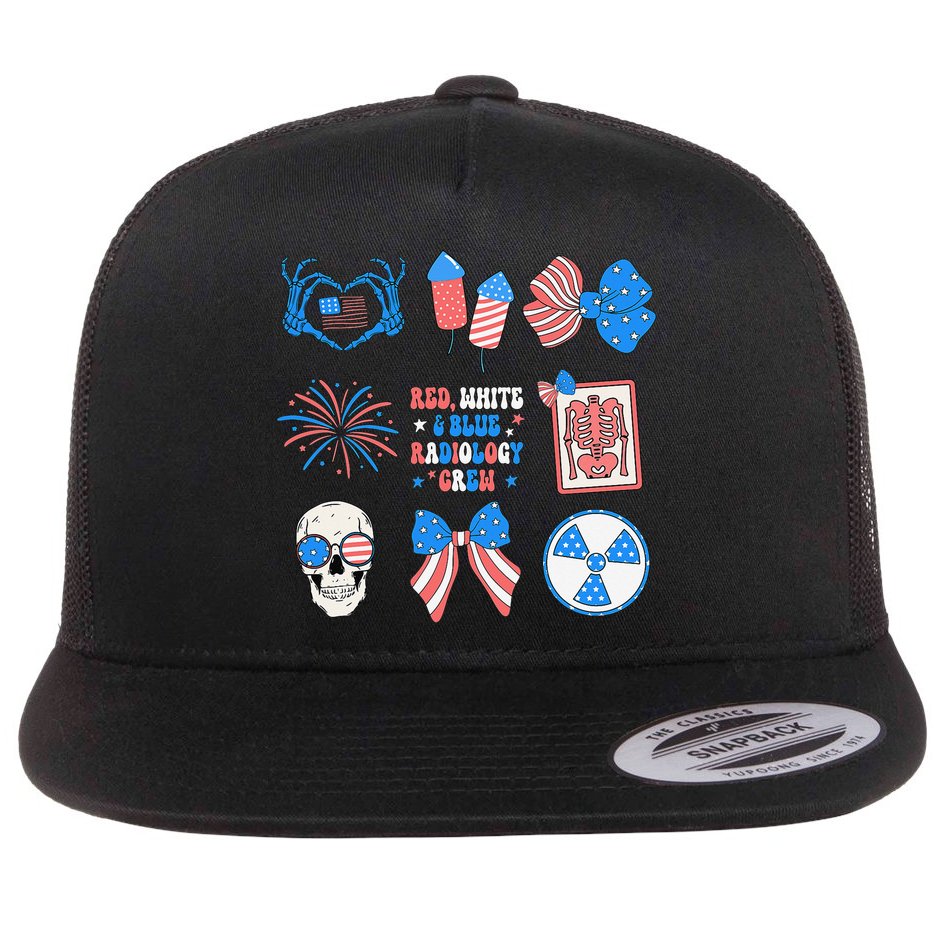 Coquette Bow 4th Of July Radiology Department X-Ray Rad Flat Bill Trucker Hat