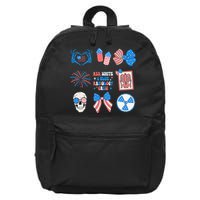 Coquette Bow 4th Of July Radiology Department X-Ray Rad 16 in Basic Backpack