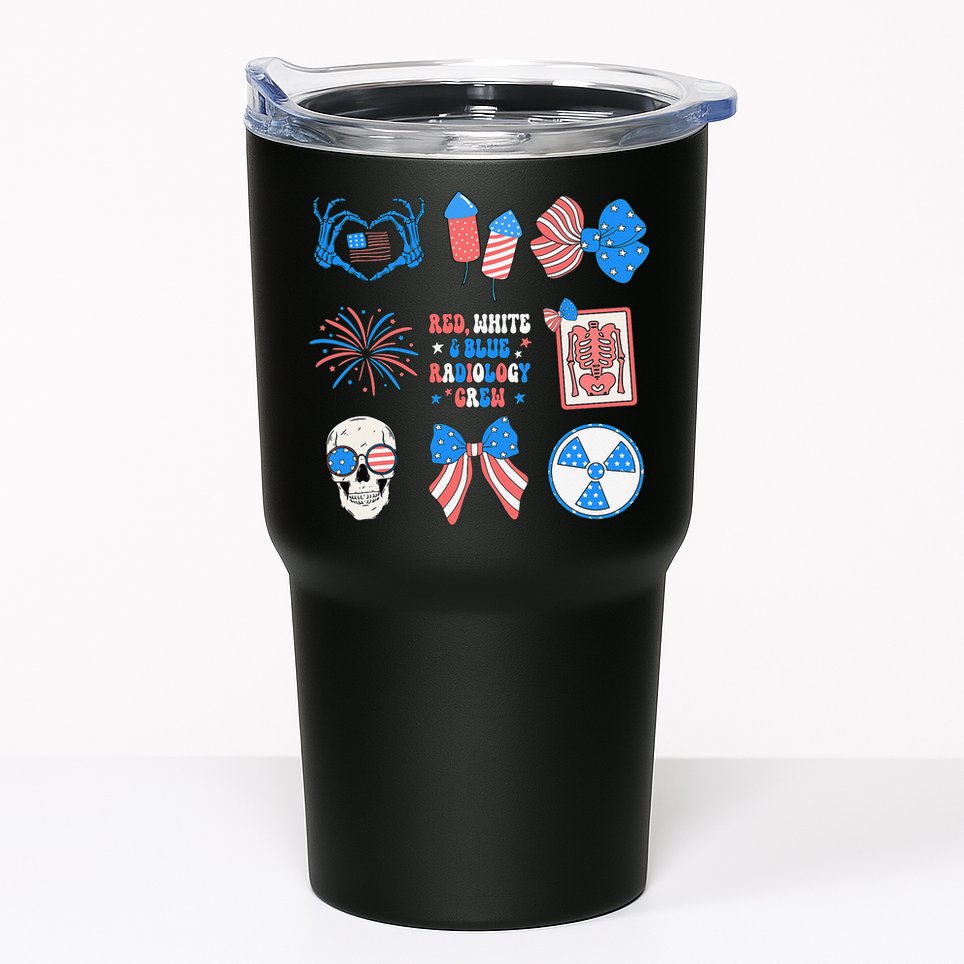 Coquette Bow 4th Of July Radiology Department X-Ray Rad Tumbler