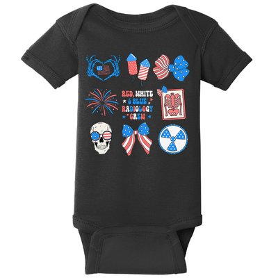 Coquette Bow 4th Of July Radiology Department X-Ray Rad Baby Bodysuit