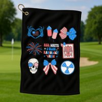 Coquette Bow 4th Of July Radiology Department X-Ray Rad Golf Towel