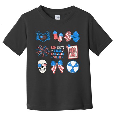 Coquette Bow 4th Of July Radiology Department X-Ray Rad Toddler T-Shirt