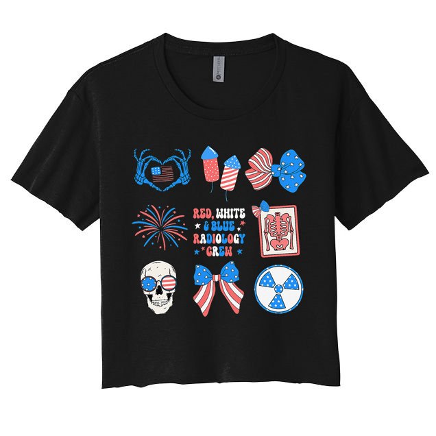 Coquette Bow 4th Of July Radiology Department X-Ray Rad Crop Top