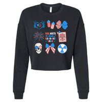 Coquette Bow 4th Of July Radiology Department X-Ray Rad Cropped Pullover Crew