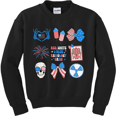 Coquette Bow 4th Of July Radiology Department X-Ray Rad Kids Sweatshirt