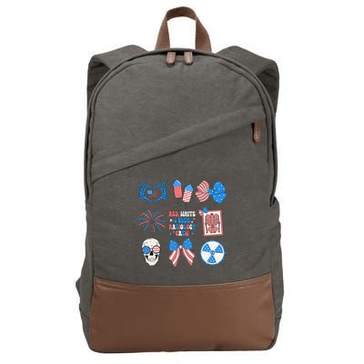 Coquette Bow 4th Of July Radiology Department X-Ray Rad Cotton Canvas Backpack