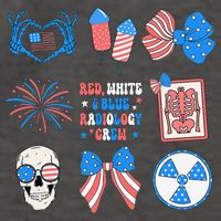 Coquette Bow 4th Of July Radiology Department X-Ray Rad Vector Backpack