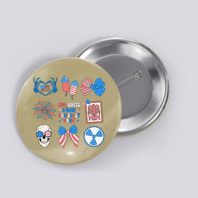 Coquette Bow 4th Of July Radiology Department X-Ray Rad Button