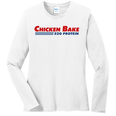 Chicken Bake 52g Protein Ladies Long Sleeve Shirt