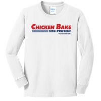 Chicken Bake 52g Protein Kids Long Sleeve Shirt