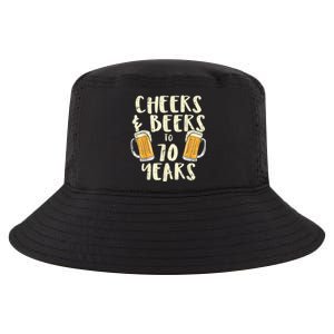  Cheers Beers 70 Years Old 70th Birthday Drinking Gift  Cool Comfort Performance Bucket Hat