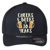  Cheers Beers 70 Years Old 70th Birthday Drinking Gift  Flexfit Unipanel Trucker Cap