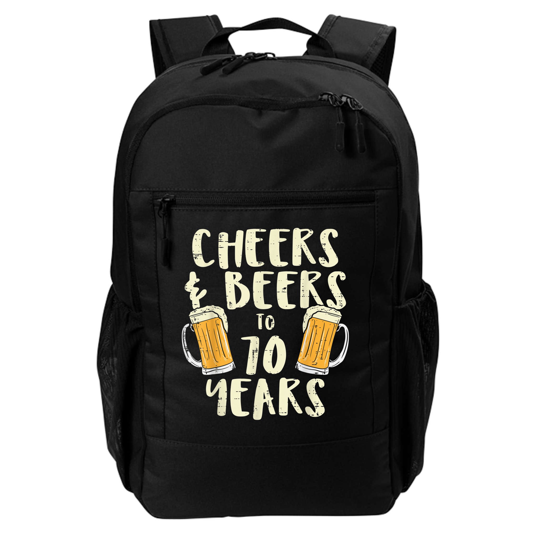  Cheers Beers 70 Years Old 70th Birthday Drinking Gift  Backpack