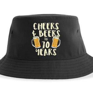  Cheers Beers 70 Years Old 70th Birthday Drinking Gift  Sustainable Bucket Hat