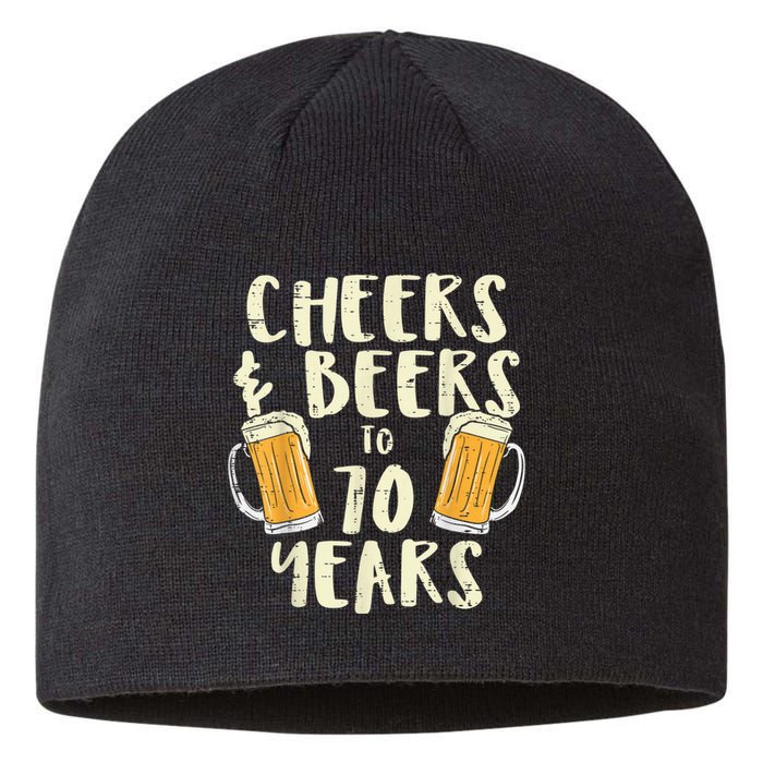  Cheers Beers 70 Years Old 70th Birthday Drinking Gift  Sustainable Beanie