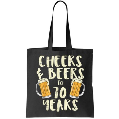  Cheers Beers 70 Years Old 70th Birthday Drinking Gift  Bag