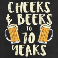 Cheers Beers 70 Years Old 70th Birthday Drinking Gift  Hat